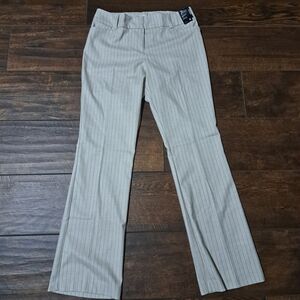 New York & Company Cream Pinstripe Pants